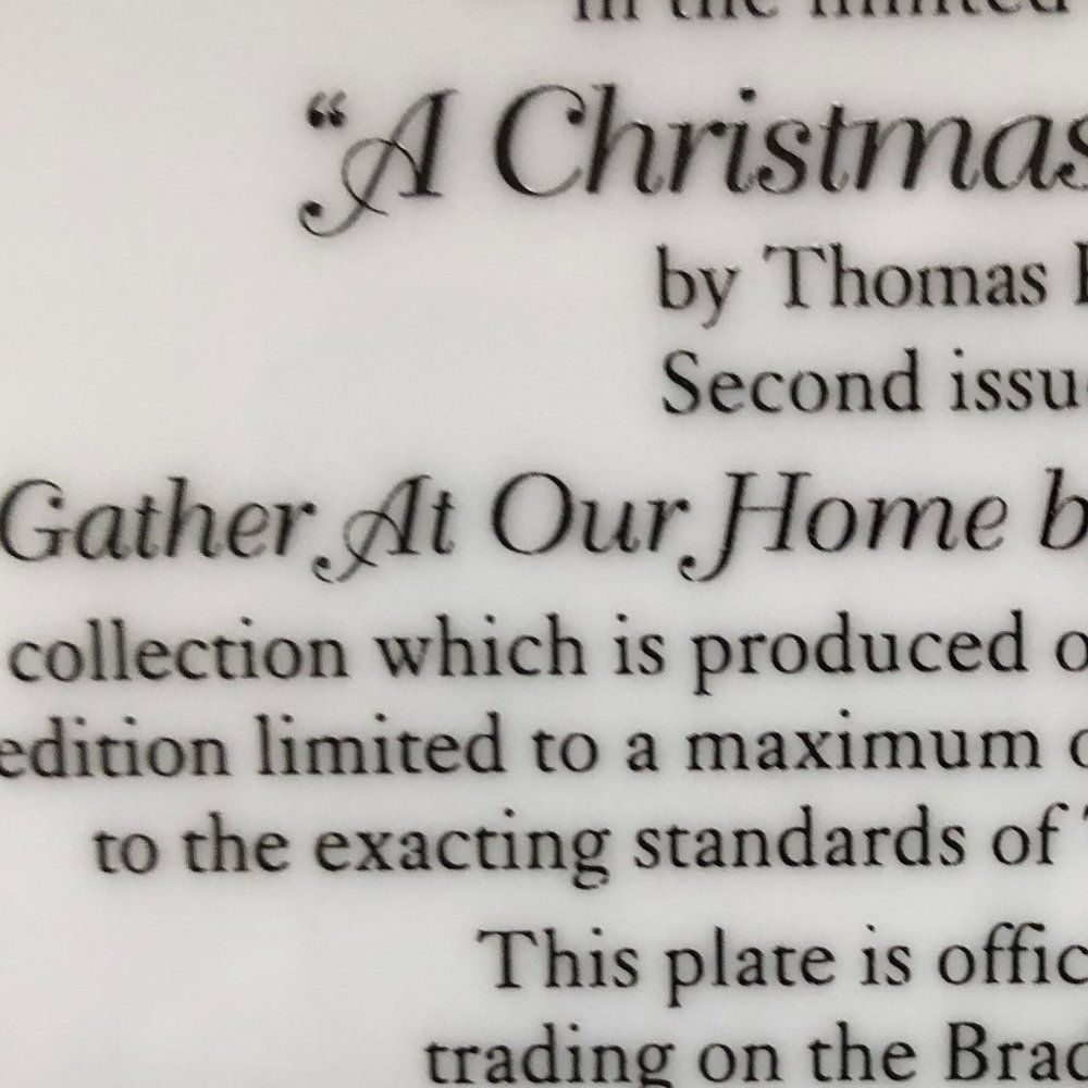 THOMAS KINKADE "A CHRISTMAS WELCOME GATHER AT OUR HOME1997 PLATE & CERT.IFICATE - Picture 10 of 16